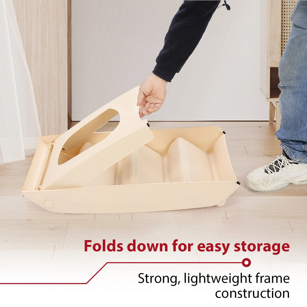 4-Step Foldable Pet Stairs for High Bed - Non-slip Ramp