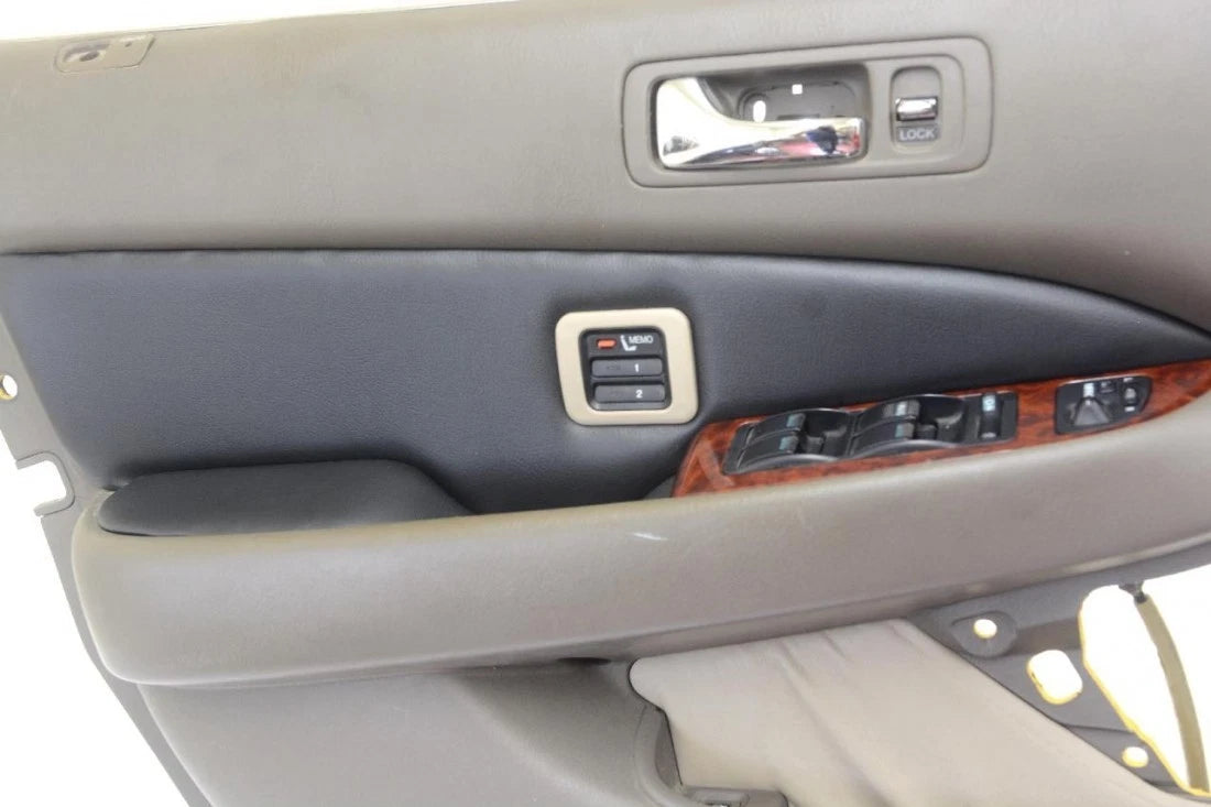 Leather Synthetic Door Panel Cover for Acura RL (1996–2003) Black