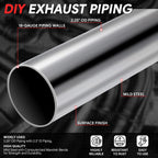 Set of 2 45 Degree U Bends for Exhaust Pipe 2.25" OD Mild Steel (18-Gauge)