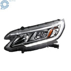 Halogen Headlights for Honda CR-V (2015–2016) with DRL Chrome Clear