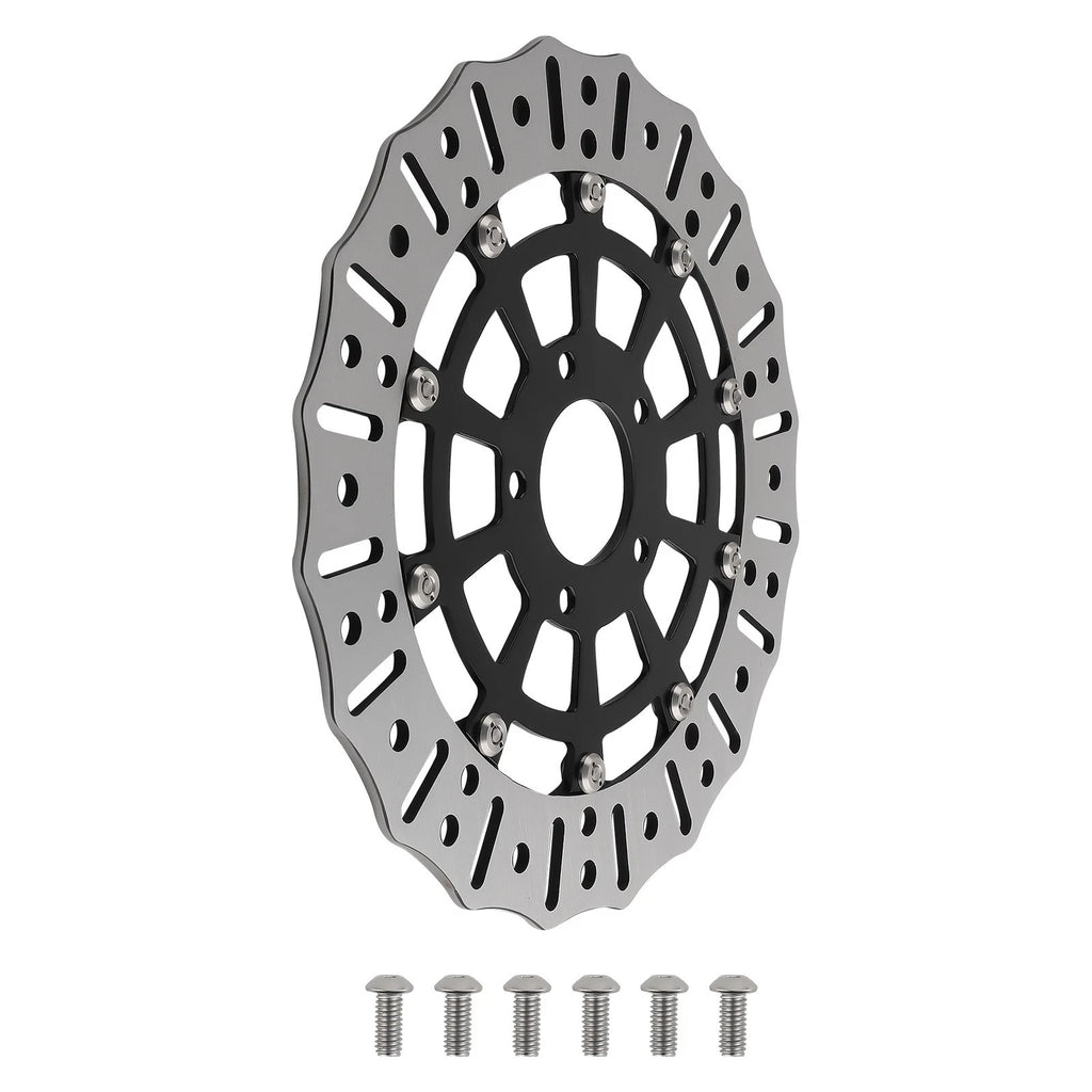 Black Front Rotor Disc for Harley-Davidson Road King (2008–2021) 299mm