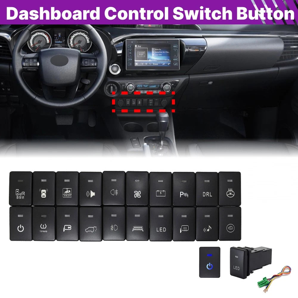 Dashboard Switch Button for Mitsubishi Mirage LA (2012–2023) & Toyota RAV4 (2006–2019)
