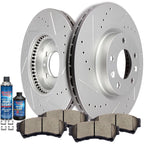 Drilled Brake Pads and Rotors for Ford Fusion 2.5L, Lincoln MKZ 3.5L (2006–2012)