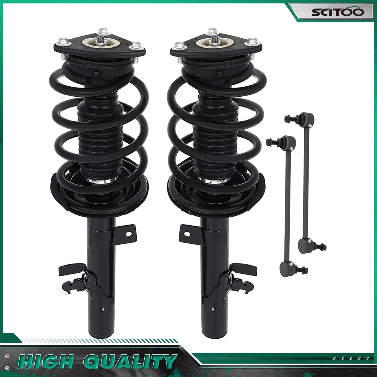 Front Struts Spring Assembly Sway Bar Links Kit for Ford Escape (2013)