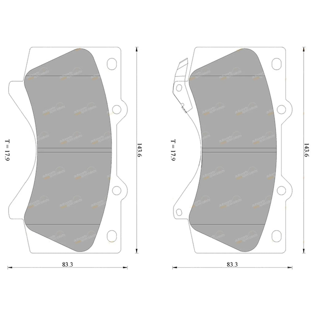 Front Disc Brake Pad Set for Landcruiser 200 Series (2007–2021)