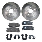 Brake Disc and Pad Kit for Pontiac Bonneville (2000–2005) Semi-Metallic Rear