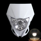White Headlight Lamp for Honda CR250, Suzuki DR100, DR200 (1990-2007)