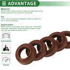 Set of 5 Oil Seal Rotary Shaft Seal FKM Rubber 14x22x4.5mm