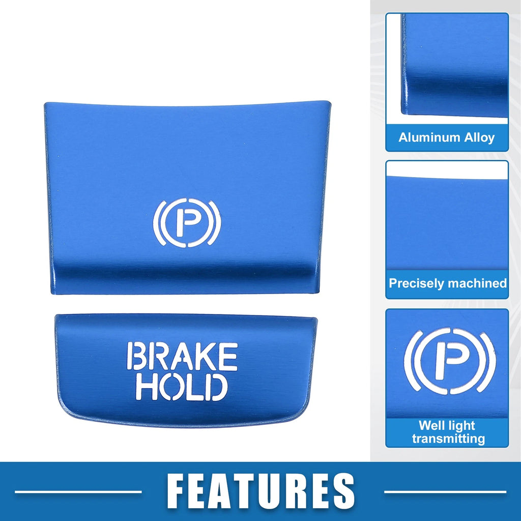 2X Handbrake Button Sticker for Honda HRV (2016–2020) Blue