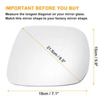Right Side Heated White Mirror Glass for Audi Q7 (2010–2014)