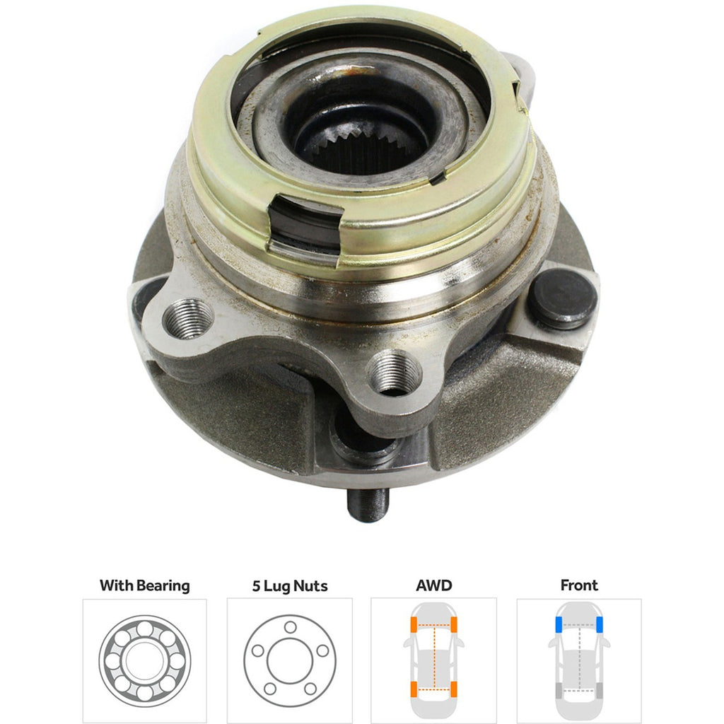 Wheel Hub Kit for Infiniti FX35 (2003–2008) Front Left & Right AWD