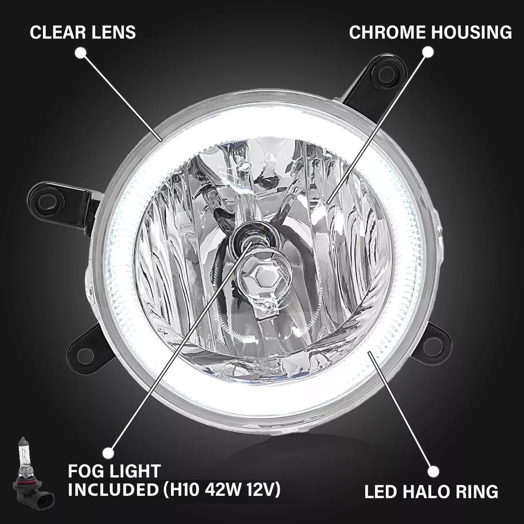 2X LED Halo Fog Lights for Ford Mustang GT (2005–2009)