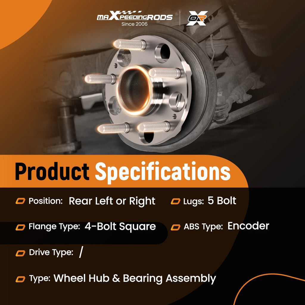 ABS 5 Bolt Rear Wheel Hub & Bearing Pack for Honda Accord TLX (2013–2020) 157733