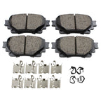 Set of 4 Akebono ProACT Rear Ceramic Brake Pads for Toyota Corolla Highlander Sienna (2014–2021)