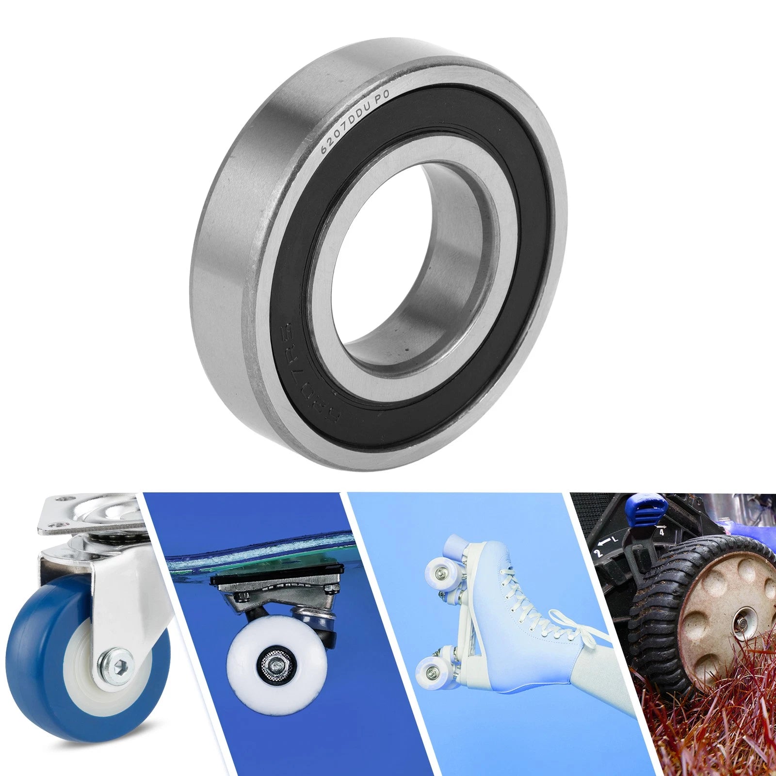 6207DDU Deep Groove Ball Bearing for Scooter Skateboard Wheel (P0)