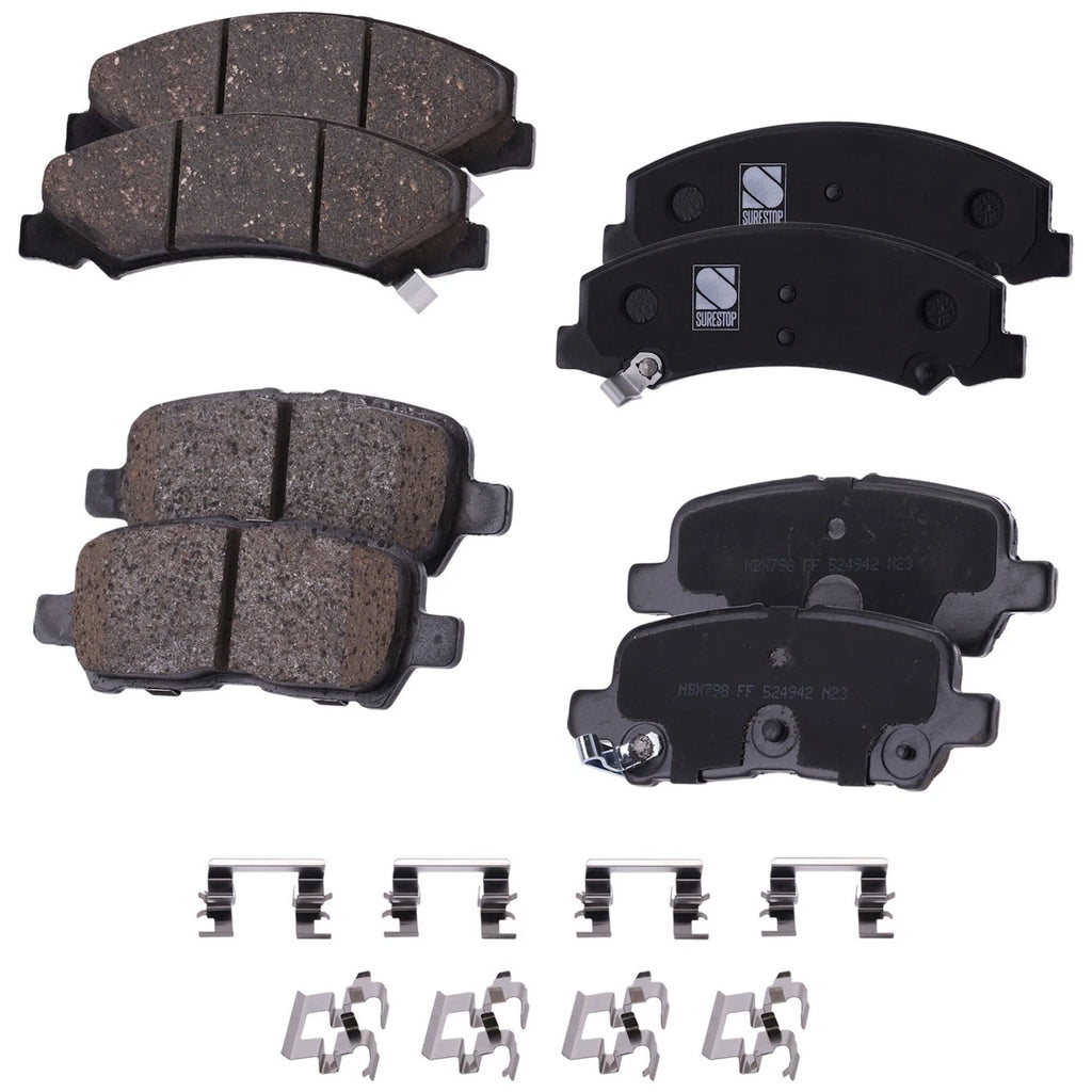 Set of 4 Brake Pads for Chevy Impala Limited (2014–2016)