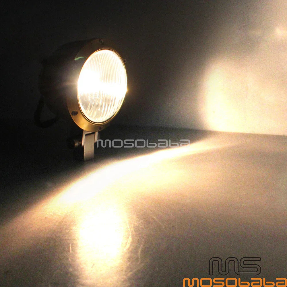 4in Halogen Headlight for Harley Cafe Racer Chopper Bobber