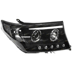 2 x Headlights for Toyota Landcruiser 200 Series Angel Eye (2007–2015)