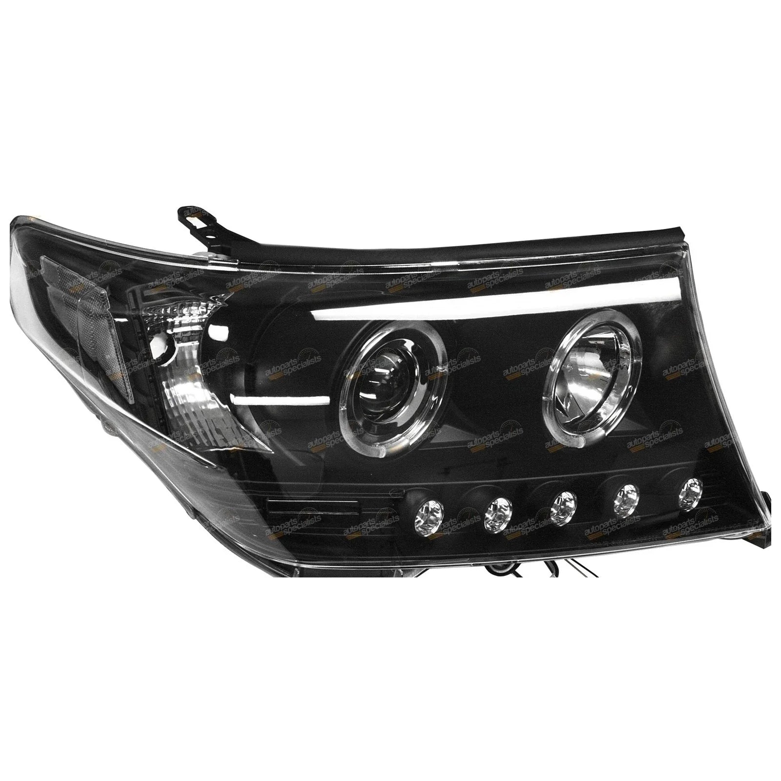 2 x Headlights for Toyota Landcruiser 200 Series Angel Eye (2007–2015)