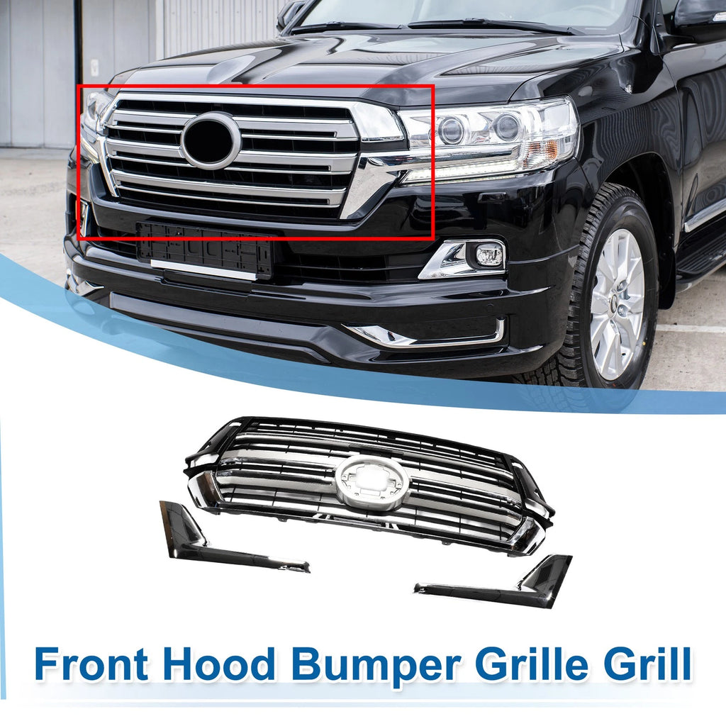 Front Upper Hood Bumper Grille for Toyota Land Cruiser (Chrome)