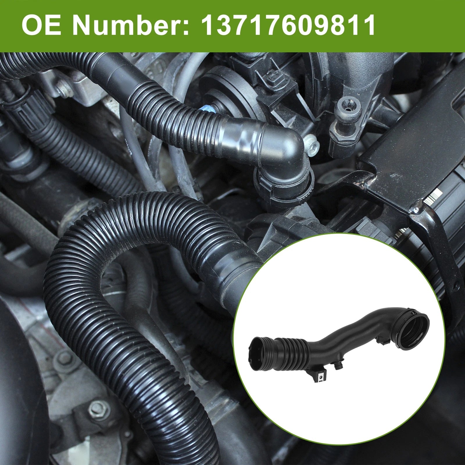 Air Intake Hose Pipe for BMW F10 F07 X5 X6 (2011–2017) No.13717609811