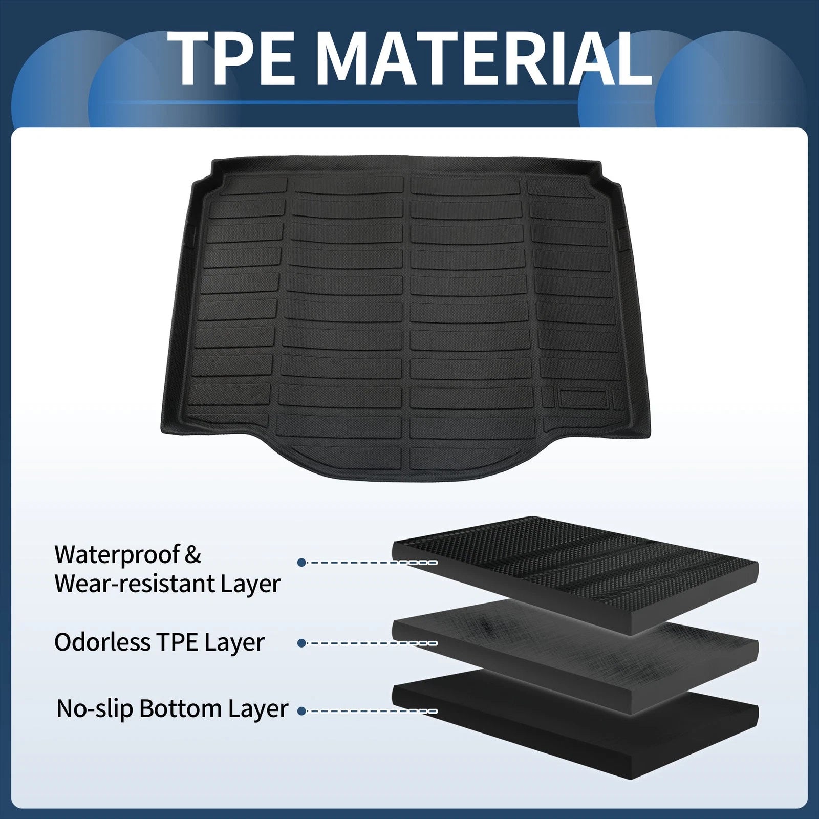 Trunk Mat for Chevrolet Trax (2014–2023), Buick Encore (2013–2023) TPE Cargo Liner