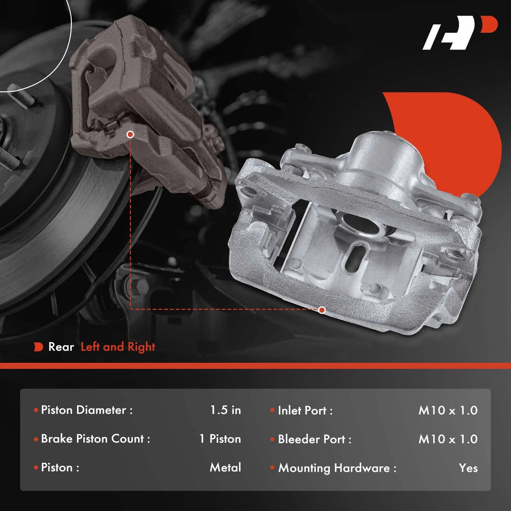2X Rear Brake Caliper with Bracket for Subaru Outback Legacy (2010-2014)