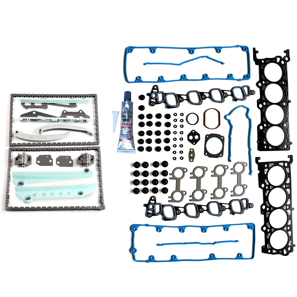 Head Gasket Set & Timing Chain Kit for Ford F-150 F-250 E-150 (1997–1999)