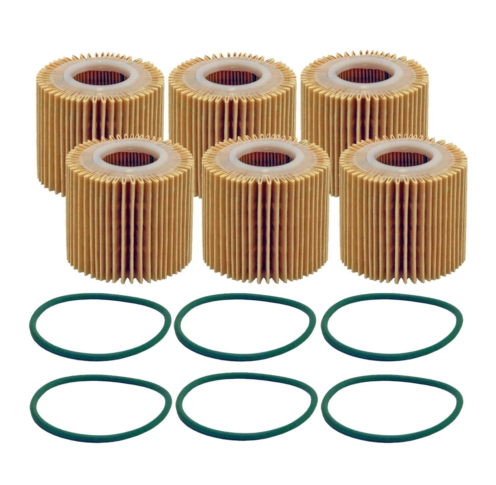 Set of 6 Engine Oil Filters for Lexus Pontiac Scion Toyota L4
