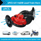 1 Pair 12V 300DB Super Train Horn for Trucks SUVs Cars Boats Motorcycles