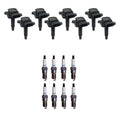 Set of 8 Ignition Coils & Denso Iridium Spark Plugs for Audi A8 Quattro (2004–2010)