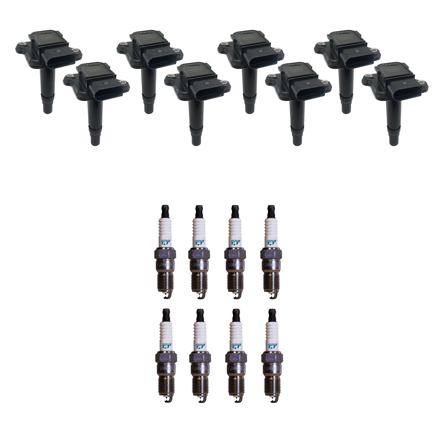 Set of 8 Ignition Coils & Denso Iridium Spark Plugs for Audi A8 Quattro (2004–2010)