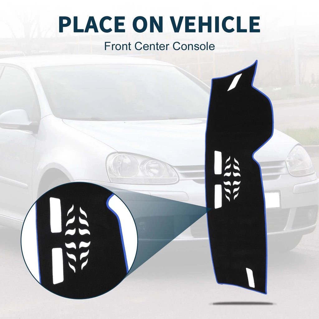 Dashboard Cover Mat for Volkswagen Golf 8 (2021–2024) Sun Protector Black Blue