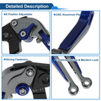 Adjustable Brake Clutch Levers for Honda X11 (1999–2002) Titanium Blue