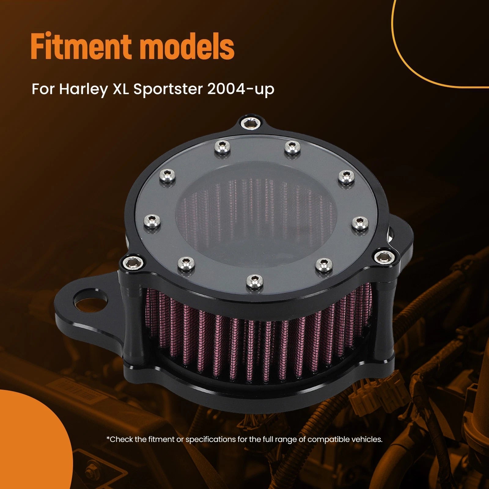 Air Filter Intake Cleaner System for Harley Davidson Sportster (2004–2023)