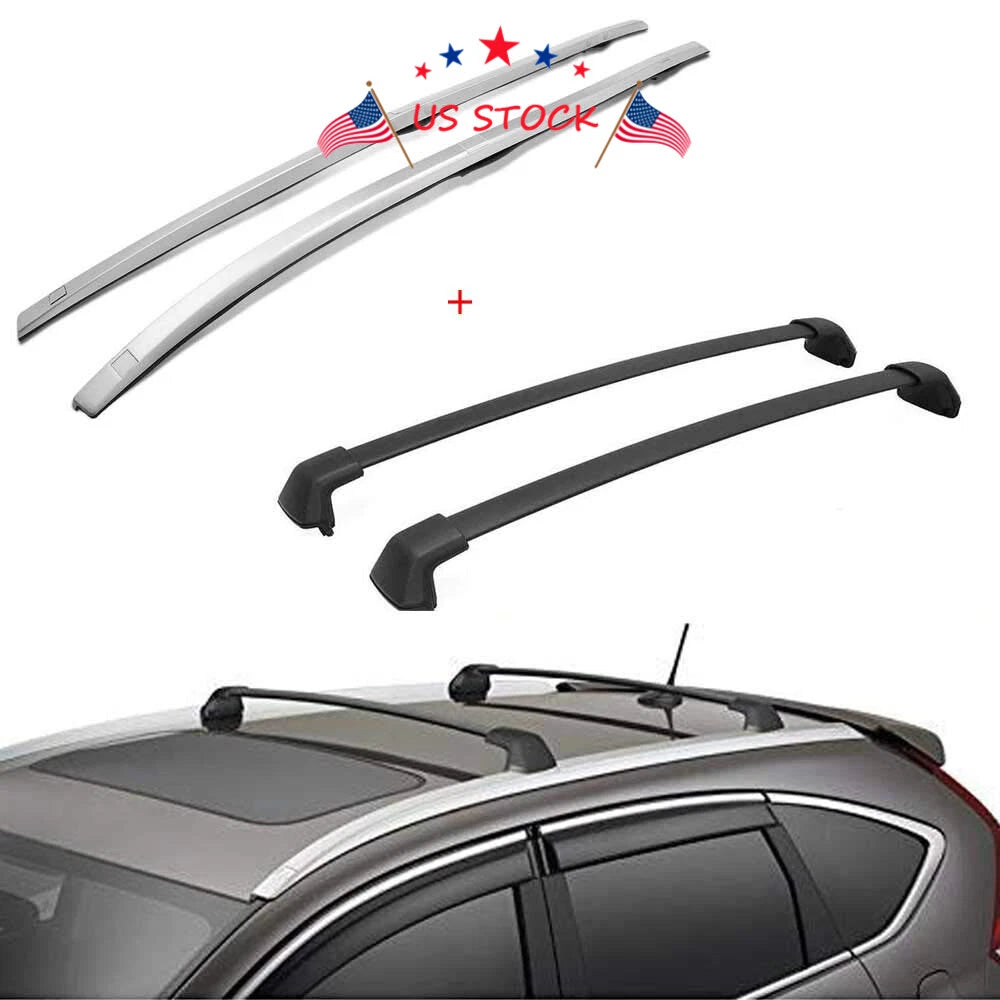 Set of 2 Roof Rack Side Rail Bars for Honda CR-V (2012-2016)