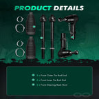 Set of 2 Front Outer Inner Tie Rod Ends for Chevrolet Traverse (2014–2015) & GMC Acadia (2011–2015)