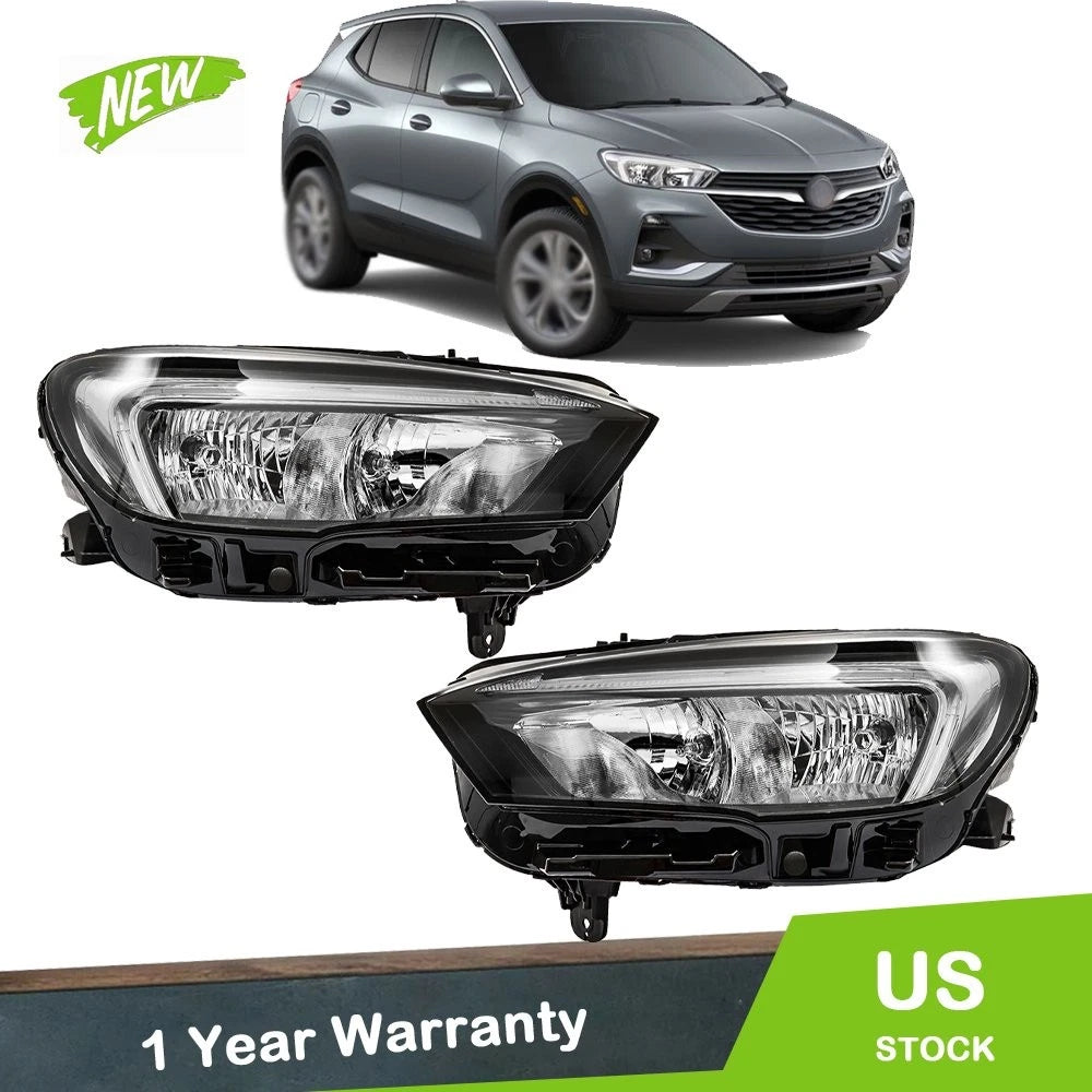 Pair of Halogen Headlights Assembly with LED DRL for Buick Encore GX (2020–2022)