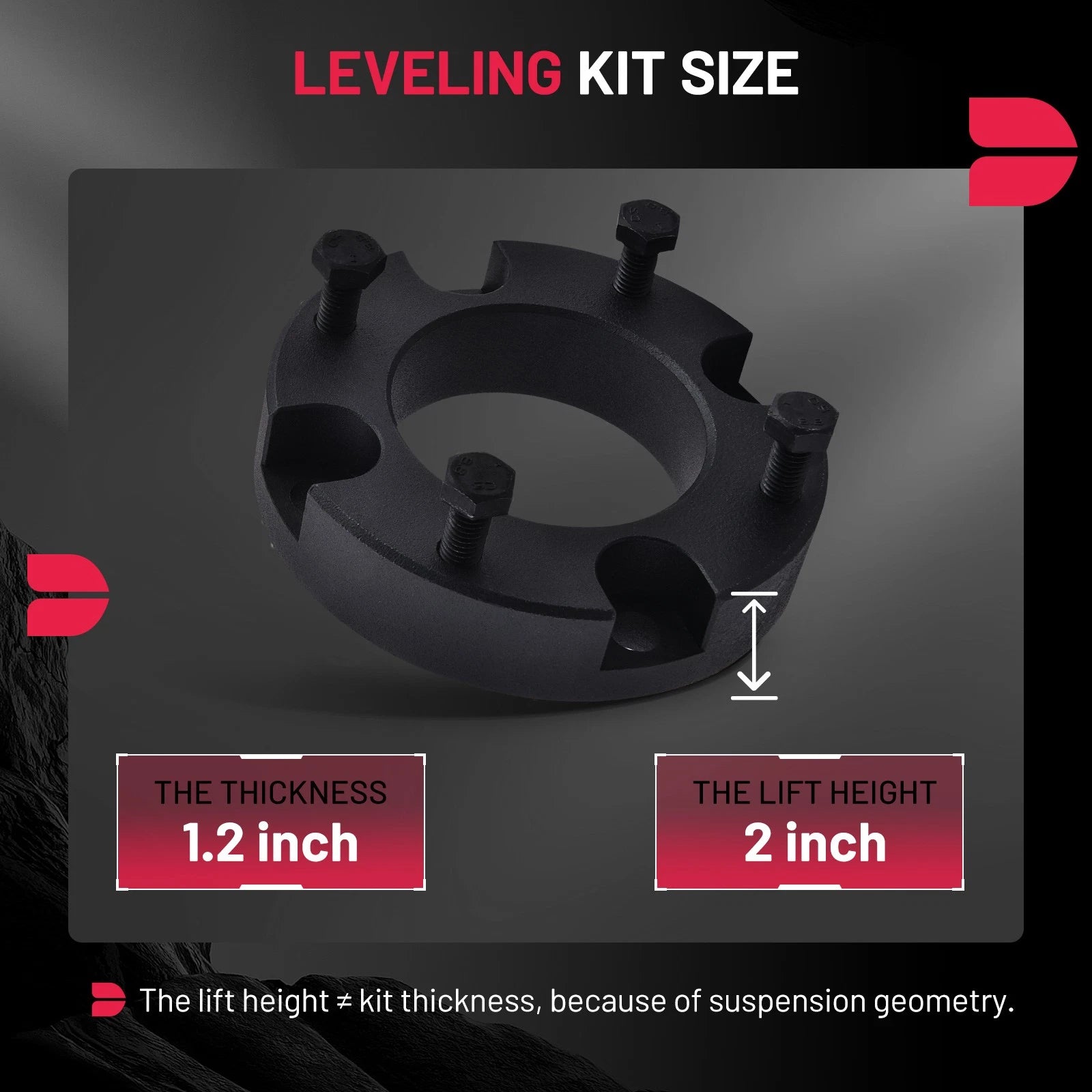 2 Inch Front Leveling Lift for Toyota Tundra Sequoia (2007–2023)