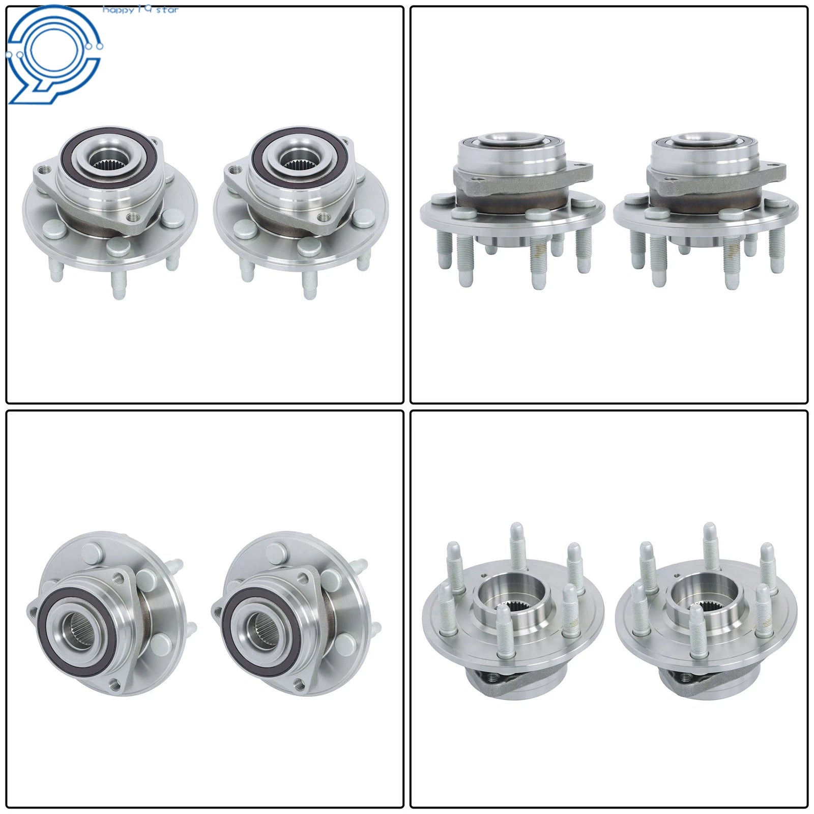 2X Wheel Bearing Hubs for Cadillac SRX (2010–2016) Saab 9-4X (2011)
