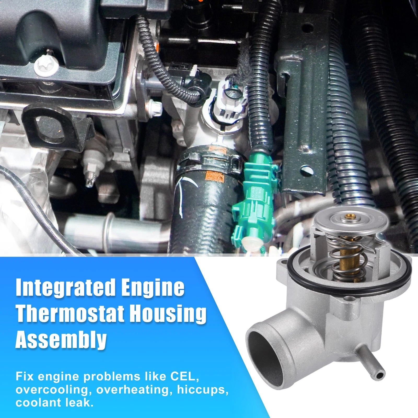 Engine Coolant Thermostat Housing Assembly 1112000915 for Mercedes-Benz SLK 230 (1998–2004)