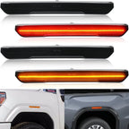 Smoked LED Front Rear Side Marker Lights for GMC Sierra 2500HD 3500HD (2020–2024)