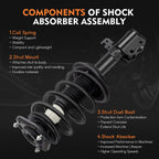 Set of 4 Struts Shocks Springs & Mounts for Toyota Corolla (2003–2008)