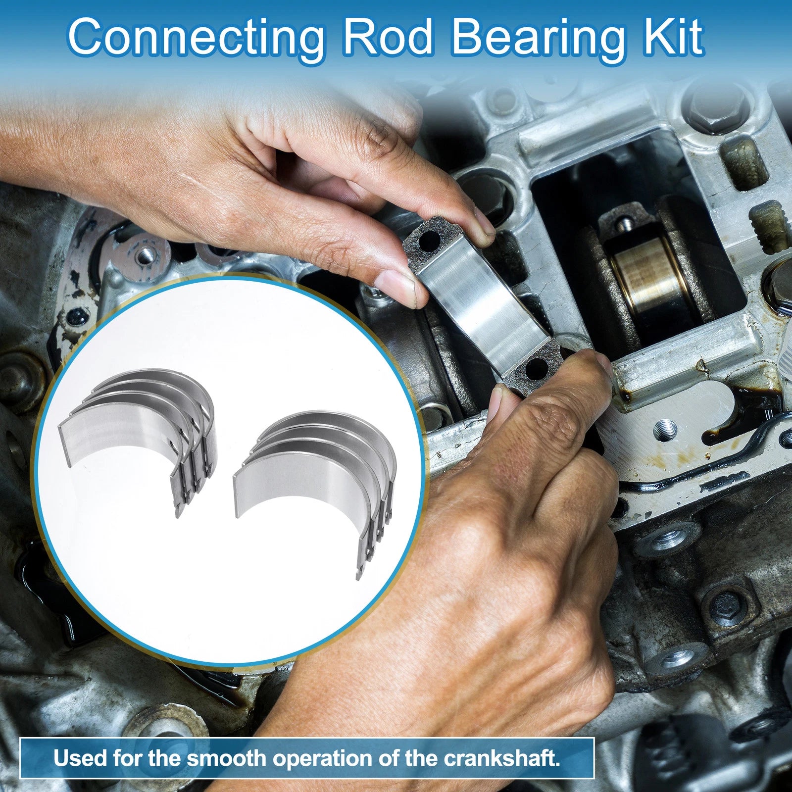 Connecting Rod Bearing Set No.ME997261 for Mitsubishi Fuso (8 Pcs)