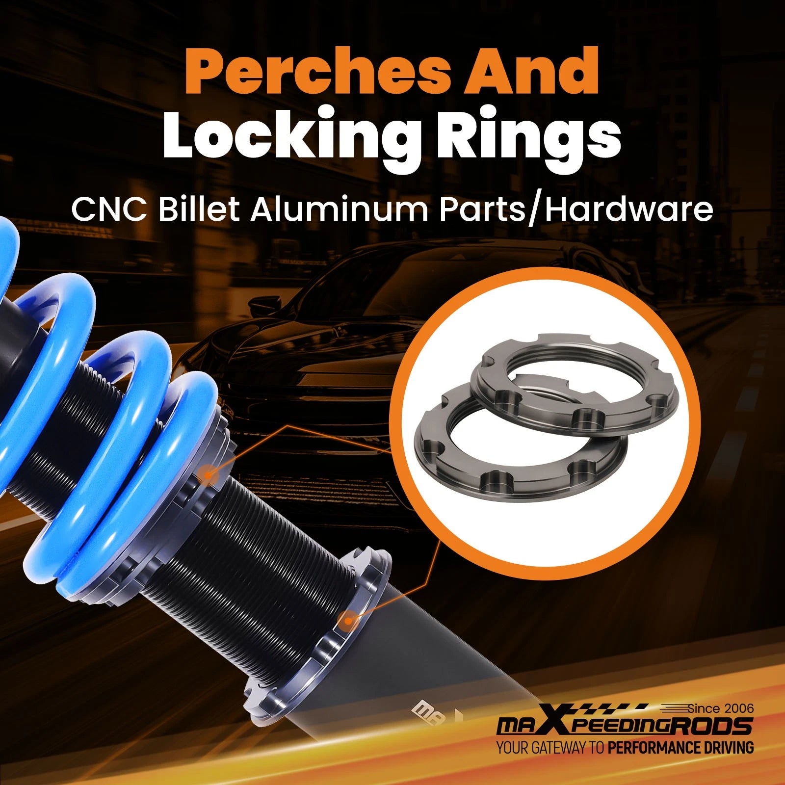 Maxpeedingrods Adjustable Coilover Lowering Kit for Acura TL (2009–2014)
