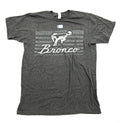 Gray T-Shirt with Ford Bronco Script Emblem for Ford Bronco (1966–2020)