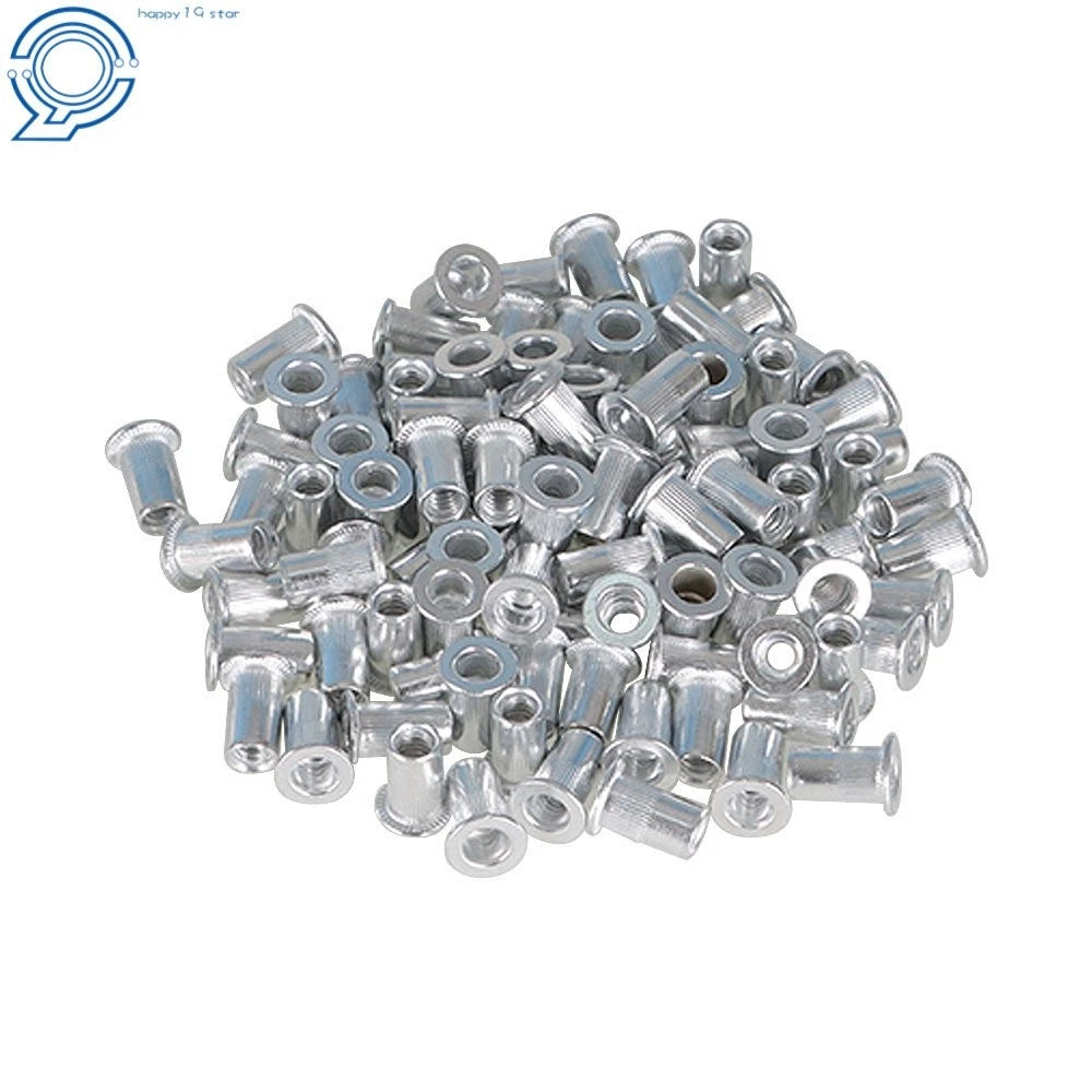 100 Pack Rivet Nut Insert Nutsert for Universal Applications (10-24)