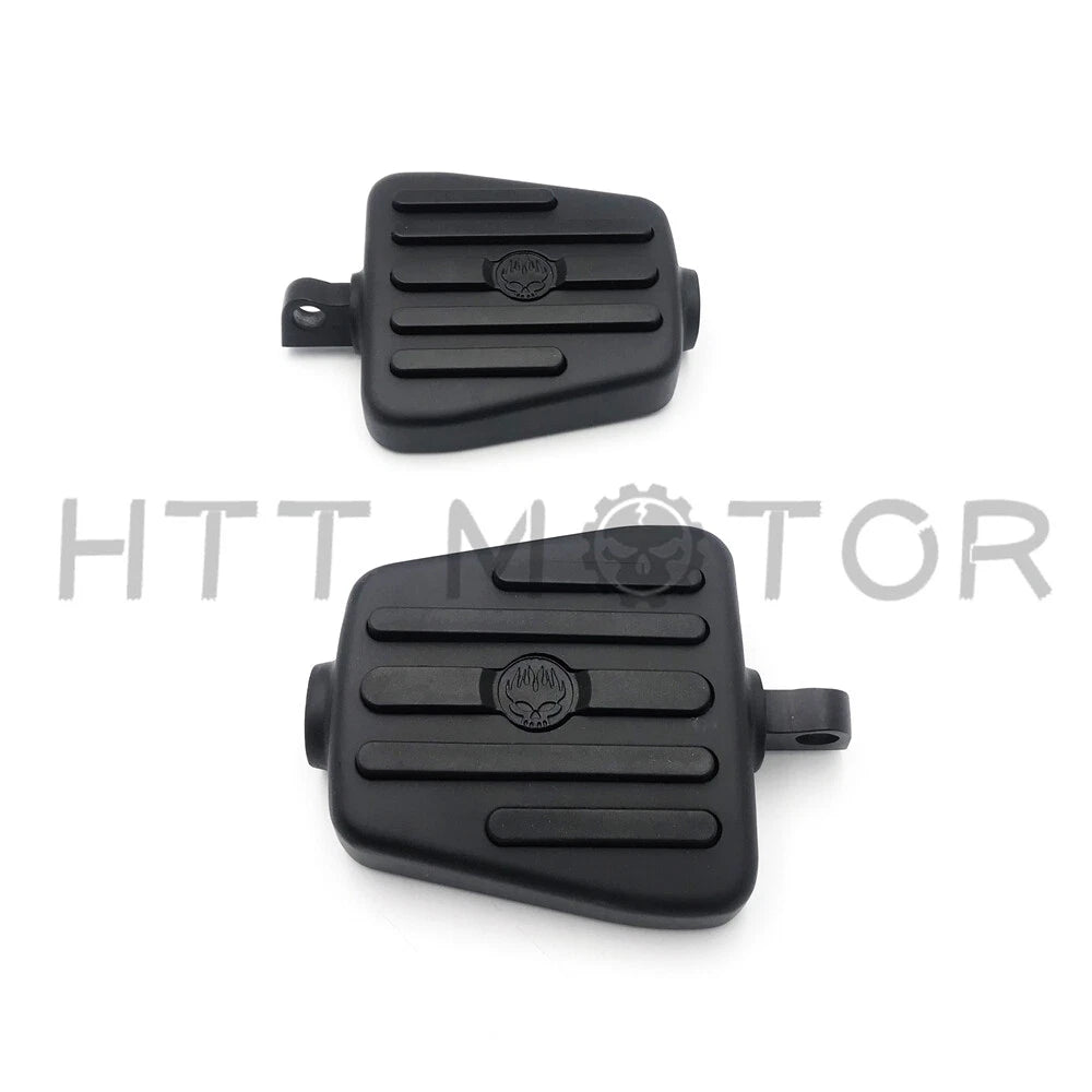 Black Flame Skull Foot Pegs for Harley-Davidson (H-D Male Mount)