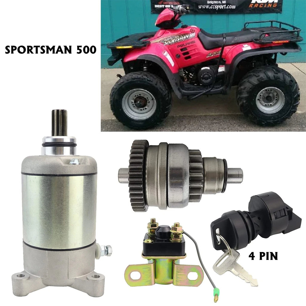 Starter for Polaris Sportsman 500 6X6 (2000–2001) with Bendix & Relay Key Switch