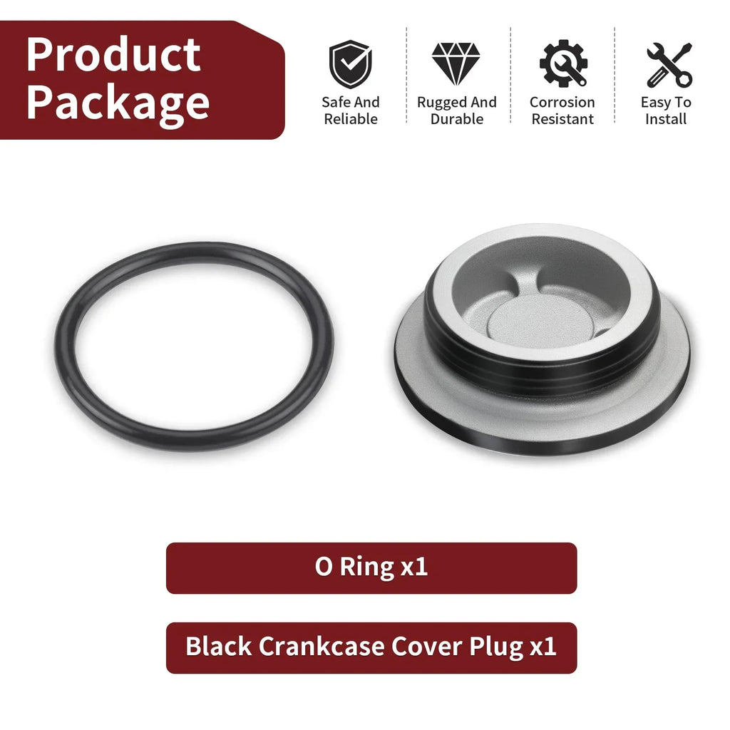 Black Crankcase Plug & O Ring for Suzuki GSX-S1000/750/750Z